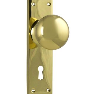Tradco 1036 Door Knob Victorian Lock Polished Brass