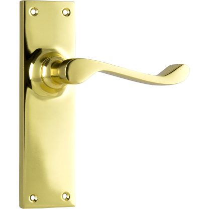 Tradco 1037 Door Lever Victorian Latch Polished Brass