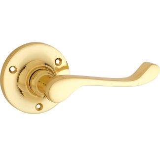 Tradco 1039 Victorian Lever on Rose Polished Brass 63mm