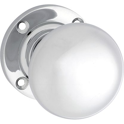 1040 - Victorian Mortice Knob 54mm - Chrome Plate - 68mm(P)