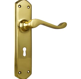 Tradco 1043 Windsor Lever Lock Polished Brass 200x45mm 60mm(P)