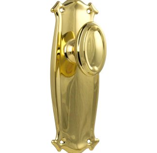 Tradco 1050 Bungalow Knob Passage Polished Brass 197x68mm