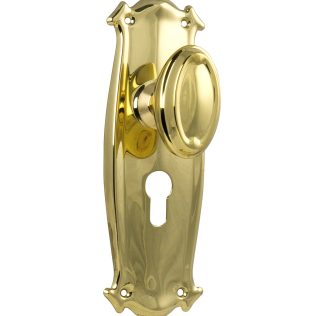 Tradco 1050E Bungalow Knob Euro Polished Brass 197x68mm