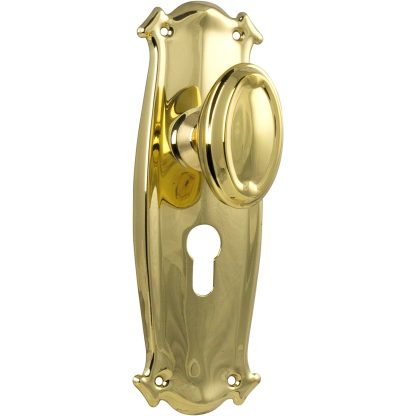 Tradco 1050E Bungalow Knob Euro Polished Brass 197x68mm