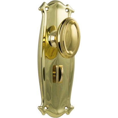 Tradco 1050P Bungalow Knob Privacy Polished Brass 197x68mm