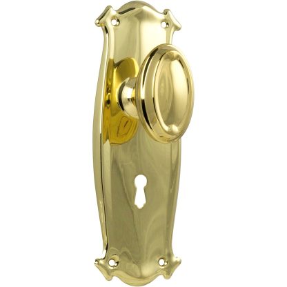 Tradco 1051 Bungalow Knob Lock Polished Brass 197x68mm
