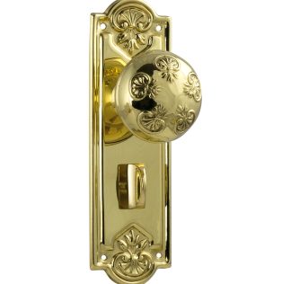 Tradco 1053P Nouveau Knob Privacy Polished Brass 188x58mm