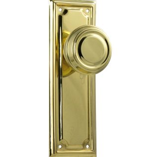 Tradco 1056 Edwardian Knob Passage Polished Brass 185x60mm