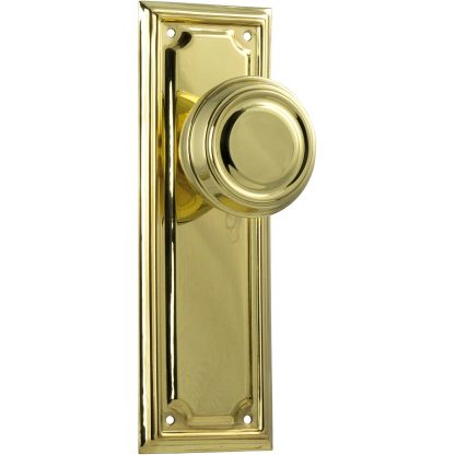 Tradco 1056 Edwardian Knob Passage Polished Brass 185x60mm