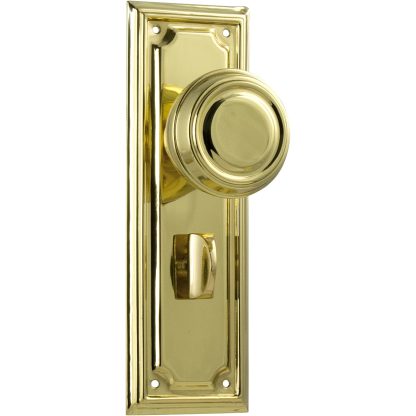 Tradco 1056P Edwardian Knob Privacy Polished Brass 185x60mm