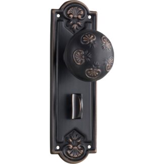 Tradco 1063P Nouveau Knob Privacy Antique Copper 188x58mm