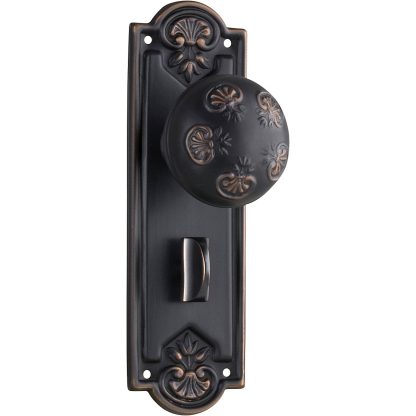 Tradco 1063P Nouveau Knob Privacy Antique Copper 188x58mm