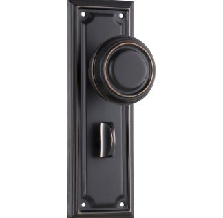 Tradco 1066P Edwardian Knob Privacy Antique Copper 185x60mm