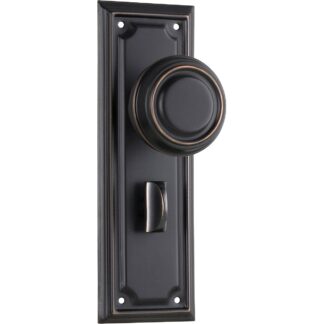 Tradco 1066P Edwardian Knob Privacy Antique Copper 185x60mm