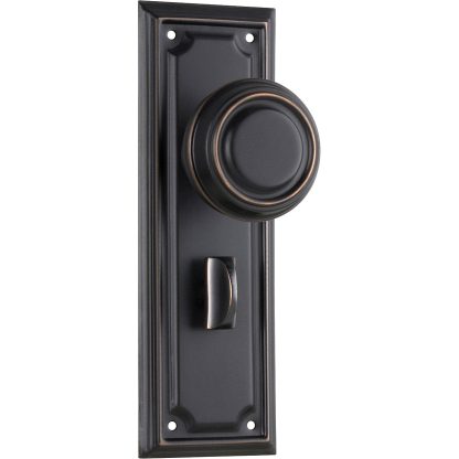 Tradco 1066P Edwardian Knob Privacy Antique Copper 185x60mm