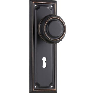 Tradco 1067 Edwardian Knob Lock Antique Copper 185x60mm