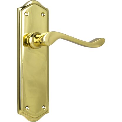 1074 Henley Lever Passage. Tradco Polished Brass. 180x50mm - 60mm(P)