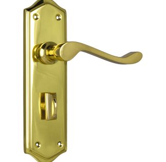 1074P Henley Lever Privacy, Tradco. Polished Brass. 180x50mm - 60mm(P)