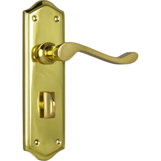 1074P Henley Lever Privacy, Tradco. Polished Brass. 180x50mm - 60mm(P)