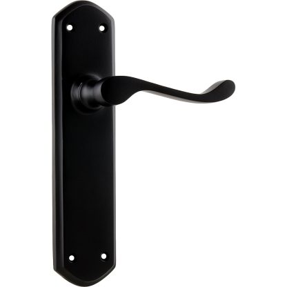 Tradco 1927 Windsor Lever Passage Matt Black 200x45mm 60mm(P)