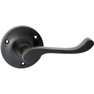1929 Victorian Lever Passage from Tradco. Matt Black 63mm Rose - 58mm(P)