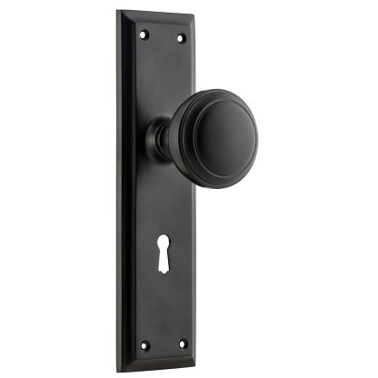 Door Knob Milton Lock Matt Black