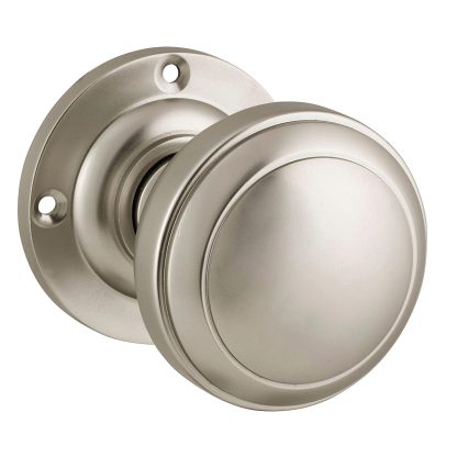 Door Knob Milton Round Rose Satin Nickel