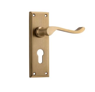 Tradco 6635E Camden Lever Euro Satin Brass 152x50mm