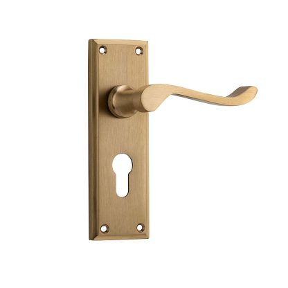 Tradco 6635E Camden Lever Euro Satin Brass 152x50mm