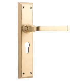 Tradco 6637E Menton Lever Euro Satin Brass 225x50mm