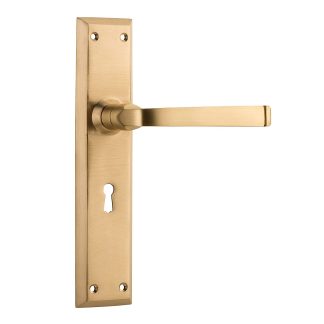 Tradco 6638 Menton Lever Lock Satin Brass 225x50mm