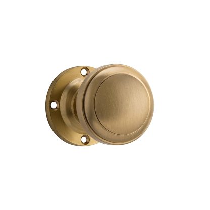 Door Knob Milton Round Rose Satin Brass