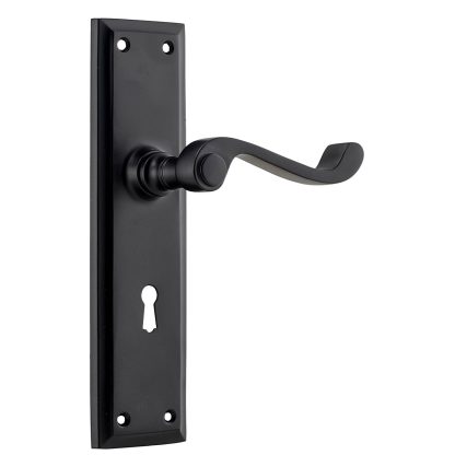 Door Lever Milton Lock Matt Black