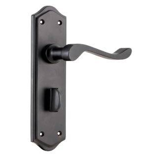 Tradco 9614P Henley Lever Privacy Matt Black 180x50mm