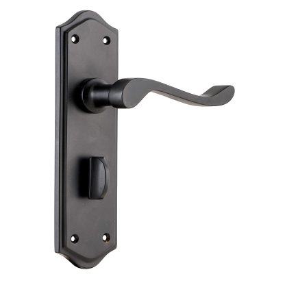 Tradco 9614P Henley Lever Privacy Matt Black 180x50mm