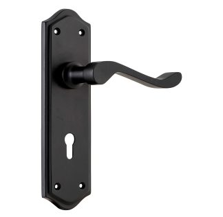 Tradco 9615 Henley Lever Lock Matt Black 180x50mm