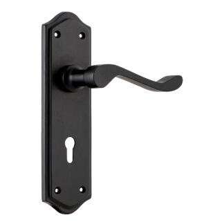 Tradco 9615 Henley Lever Lock Matt Black 180x50mm