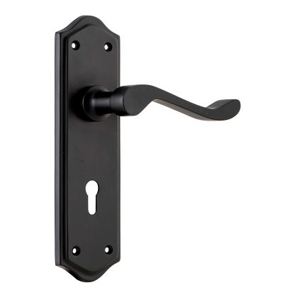 Tradco 9615 Henley Lever Lock Matt Black 180x50mm