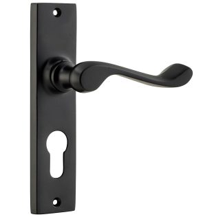 Tradco 9616E Fremantle Lever Euro Matt Black 150x35mm