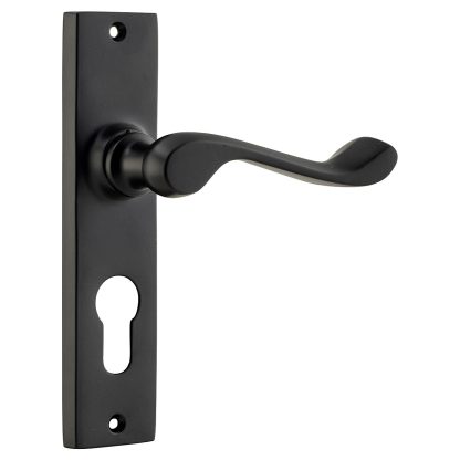Tradco 9616E Fremantle Lever Euro Matt Black 150x35mm