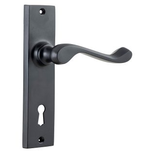 Tradco 9617 Fremantle Lever Lock Matt Black 150x35mm