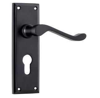 Tradco 9618E Camden Lever Euro Matt Black 152x50mm 60mm(P)
