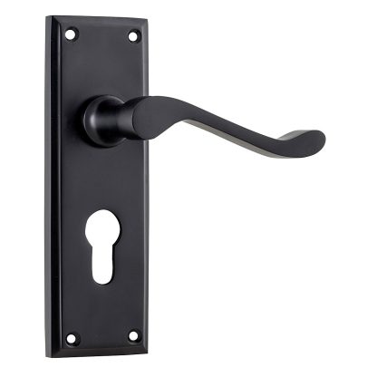 Tradco 9618E Camden Lever Euro Matt Black 152x50mm 60mm(P)