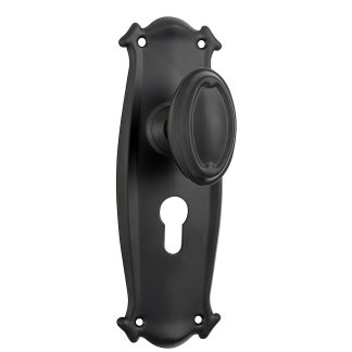 Tradco 9630E Bungalow Knob Euro Matt Black 197x68mm