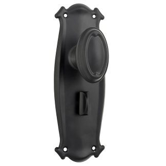 Tradco 9630P Bungalow Knob Privacy Matt Black 197x68mm