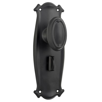 Tradco 9630P Bungalow Knob Privacy Matt Black 197x68mm