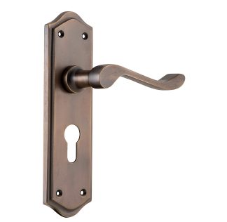Tradco 9707E Henley Lever Euro Antique Brass 180x50mm