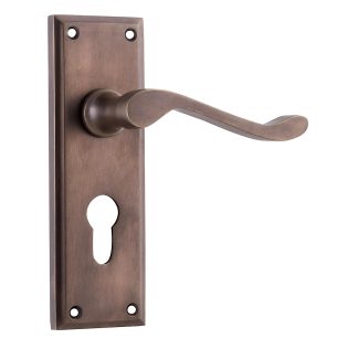 Tradco 9709E Camden Lever Euro Antique Brass 152x50mm