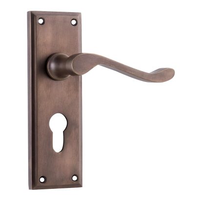 Tradco 9709E Camden Lever Euro Antique Brass 152x50mm