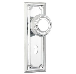 Tradco 9747 Edwardian Knob Lock Chrome Plate 185x60mm